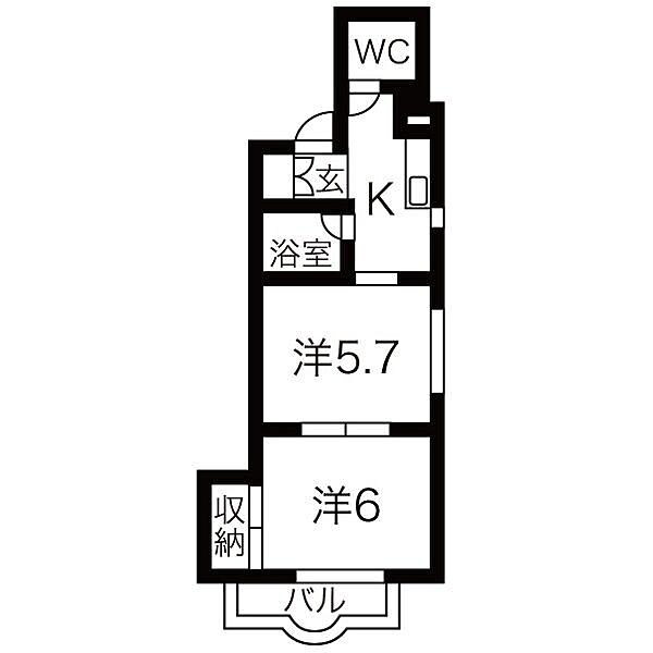 正木ビル ｜愛知県名古屋市中区正木2丁目(賃貸マンション2K・5階・29.00㎡)の写真 その2