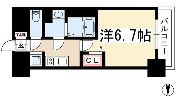 プレサンス千種アイル ｜愛知県名古屋市千種区内山3丁目(賃貸マンション1K・9階・23.25㎡)の写真 その2