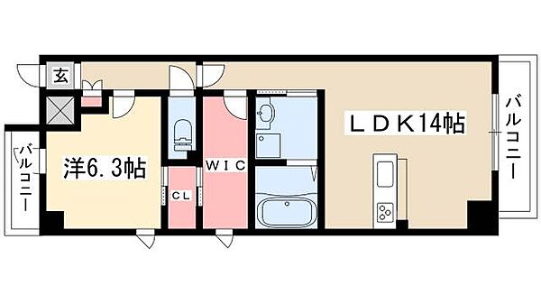 ファインブルーム新栄(旧グロリオーサ) ｜愛知県名古屋市中区新栄1丁目(賃貸マンション1LDK・6階・52.36㎡)の写真 その2