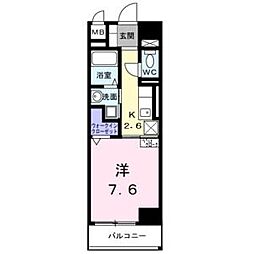 ホワイトメゾン新栄 10階1Kの間取り