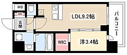 アドバンス名古屋ブランシュ 11階1LDKの間取り