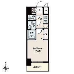 S-RESIDENCE尾頭橋 1Kの間取図画像