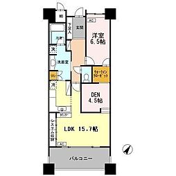 Ｄ’グランセ代官町 9階1LDKの間取り
