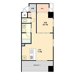 Star heights 5階1LDKの間取り