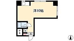 チサンマンション広小路 ワンルームの間取図画像