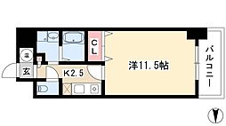 CASSIA錦本町通 11階1Kの間取り