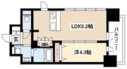 アドバンス名古屋モクシー　(旧　ADVANCE　NAGOYA　MOXIE) 15階1LDKの間取り