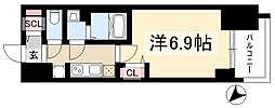 プレサンス東別院駅前II 11階1Kの間取り