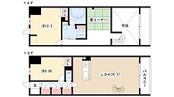 カスタリア伏見 11階2SLDKの間取り