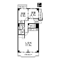 イトーピア上前津 2階3LDKの間取り