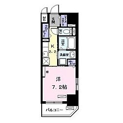 グレースヒルズ金山 11階1Kの間取り