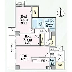 間取図画像 2LDK