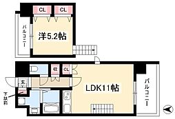 NEO JAPANESQUE 出来町 10階1LDKの間取り