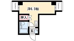 ヴィラカレッジ千代田 5階ワンルームの間取り