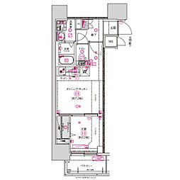 CREST TAPP東別院 1DKの間取図画像