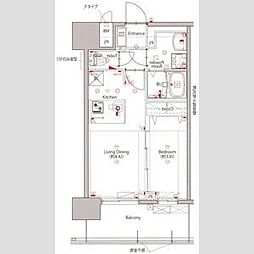 MAXIV新栄 1LDKの間取図画像