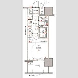 MAXIV新栄 1Kの間取図画像