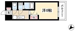 アステリ鶴舞エーナ 1Kの間取図画像