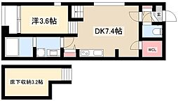 ハーモニーテラスイルフィオーレ 1LDKの間取図画像