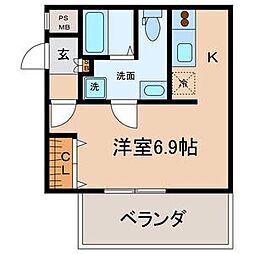 CREA 1Kの間取図画像