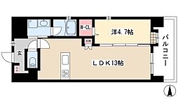 マキキガーデンプレイス 1LDKの間取図画像