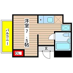 オオタ明野ビル 1Kの間取図画像