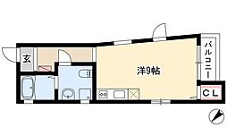 ラプンツェル ワンルームの間取図画像