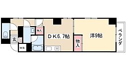 レジデンスカープ今池 1DKの間取図画像