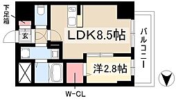 エスリード栄ザパーク 1LDKの間取図画像
