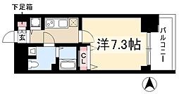 プレサンスサカエリバースタイル 1Kの間取図画像