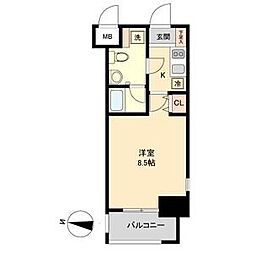 ASレジデンス上前津 1Kの間取図画像