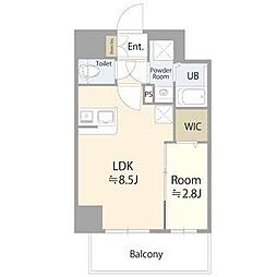 エスリード栄ザパーク 1LDKの間取図画像