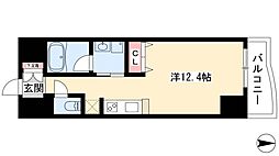 御幸レジデンス丸の内 ワンルームの間取図画像