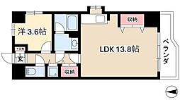 グリーンハイツ新道 1LDKの間取図画像