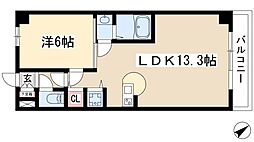 ニッセイディーセント金山 1LDKの間取図画像