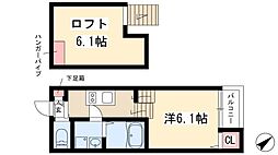 ルナフォルツァ神宮西 1Kの間取図画像