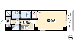Studioナディア 1Kの間取図画像