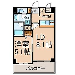 FS幅下 1LDKの間取図画像