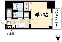 エスプレイス鶴舞ガーデンテラス 1Kの間取図画像