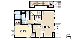 ファミール中野2 1LDKの間取図画像