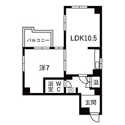 ライオンズマンション丸の内 1LDKの間取図画像