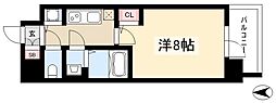 エスリード栄イーストスクエア 1Kの間取図画像