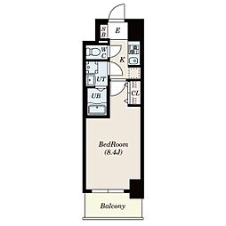 S-RESIDENCESANNO 1Kの間取図画像