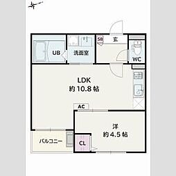 Jack ichibanI 1LDKの間取図画像