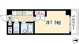 フォーシーズン 1Kの間取図画像