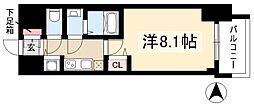 プレサンス東別院駅前 1Kの間取図画像