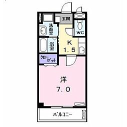 LilyPearl大宝 1Kの間取図画像