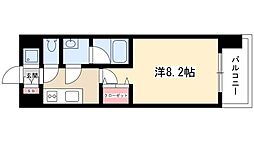 ルクレ新栄レジデンス 1Kの間取図画像