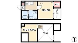 REFINEDTASTE西日置 1Kの間取図画像