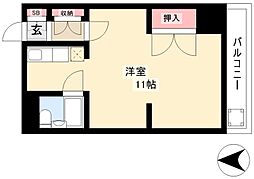 サン・プラザ ワンルームの間取図画像